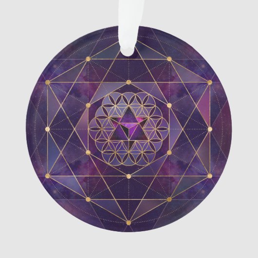 Merkabah en fleur de vie - Géométrie sacrée (devant)