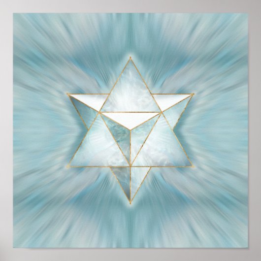 Merkabah - lichte marmer poster (Voorkant)