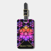 Merkabah Mandala Pattern Bagagelabel (Voorkant verticaal)