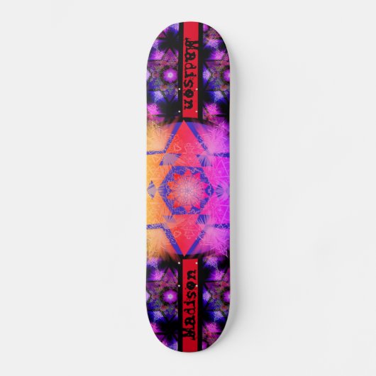 Merkabah Mandala Pattern Skateboard (Voorkant)