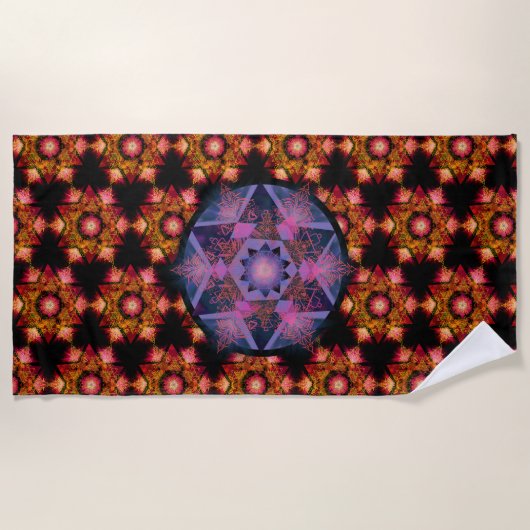 Merkabah Mandala Pattern Strandlaken (Voorkant)