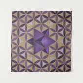 Merkabah over het levenspatroon wandkleed (Voorkant (horizontaal))