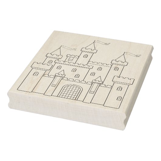 Merkbare middeleeuwse Royal Castle Colour Page Rubberstempel (Stempel)