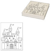 Merkbare middeleeuwse Royal Castle Colour Page Rubberstempel (Gestempeld)