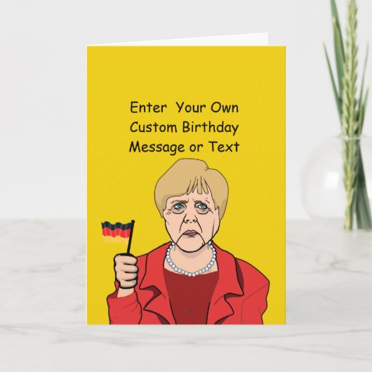 Merkel met Duitse vlag - Kaart (Voorkant)