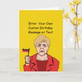 Merkel met Duitse vlag - Kaart (Gele Bloem)
