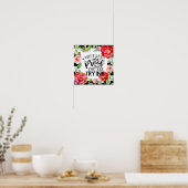 Merkfouten zijn een bewijs dat je rode rozen roekt poster (Keuken)