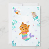 Merkitten anniversaire invitation Fille Fête magiq (Dos)