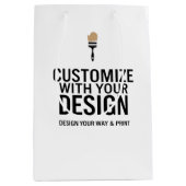 Merkloos Bedrijf Gebrandmerkt Aangepast Gepersonal Medium Cadeauzakje (Voorkant)