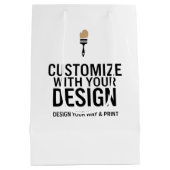 Merkloos Bedrijf Gebrandmerkt Aangepast Gepersonal Medium Cadeauzakje (Achterkant)