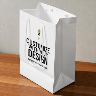 Merkloze bedrijf aangepaste gepersonaliseerde medium cadeauzakje
