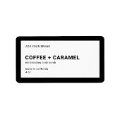 Merkmerk en modern, minimaal bewerkbaar kleurenpro etiket (Voorkant)