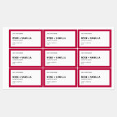 Merkmerk en modern, minimaal bewerkbaar kleurenpro labels (Vel)