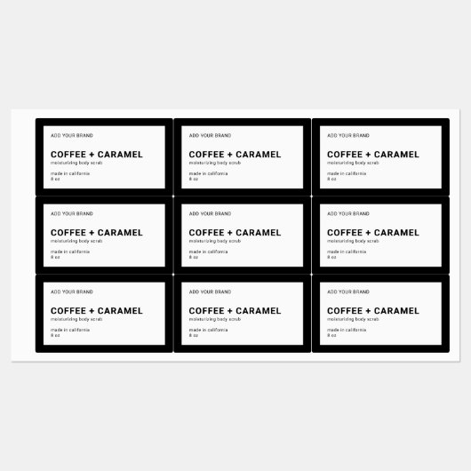 Merkmerk en modern, minimaal bewerkbaar kleurenpro labels (Vel)