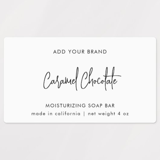 Merkmerk en modern script toevoegen Minimalistisch Labels (Design 1)