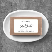 Merkmerk en modern script toevoegen Minimalistisch Labels