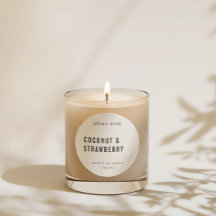 Merkmerk & Scent White Minimalist Candle Label