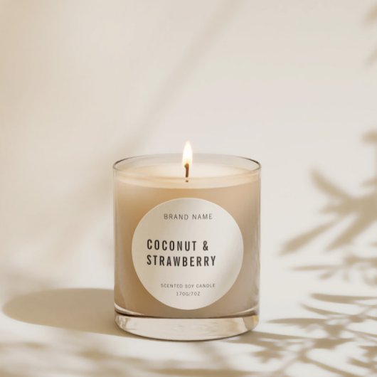 Merkmerk & Scent White Minimalist Candle Label