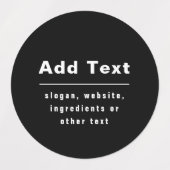 Merknaam bewerken | Zwart wit waterdicht Labels (Design 1)