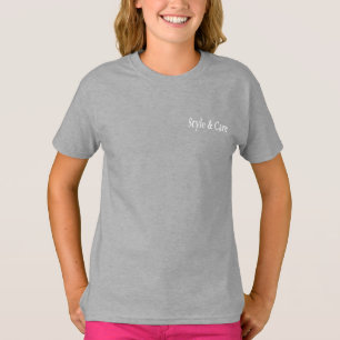 Merknaam Licht Stalen Meisjes T-Shirt Stijl