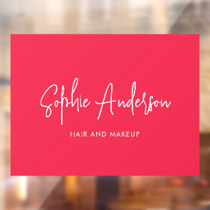 Merknaam Trendy Modern Script Custom Color toevoeg Raamsticker