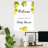 Merkteken voor zomercitroen baby shower poster (Thuiskantoor)