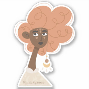 Merkwaardig haar grote dromen boho ster sticker