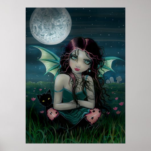 Merkwaardig zoete Vampire Melk en kat Poster (Voorkant)