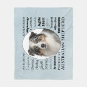 Merle Australian Shepherd Fleece Deken (Voorkant)