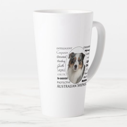 Merle Australian Shepherd Latte Mok (Rechterhoek)