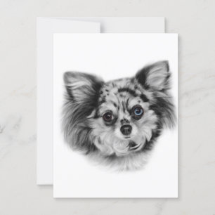 Merle Beauty - Met de hand geschilderd portret van Briefkaart