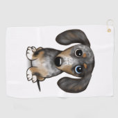 Merle Dapple Dachshund Schattige Wiener Dog Golfhanddoek (Horizontaal)