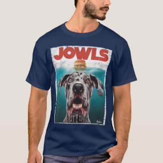 Merle Dog Great Dane-kaken Pawsop Blauwe Oog Bruin T-shirt