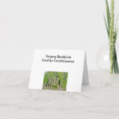 Merles à ailes rouges sur la carte de note de (Dos)