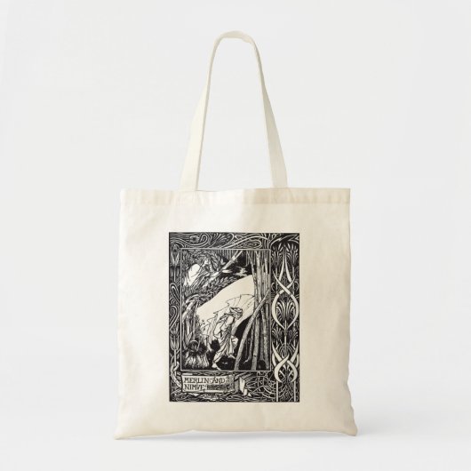 Merlin and Nimue, by Aubrey Beardsley - HD Tote Bag (Voorkant)