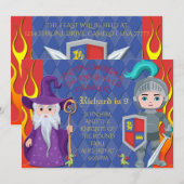 Merlin & Chevaliers de la Table Ronde Invitation C (Devant / Derrière)