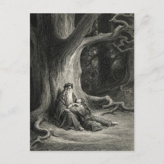 Merlin en Vivien Briefkaart (Voorkant)