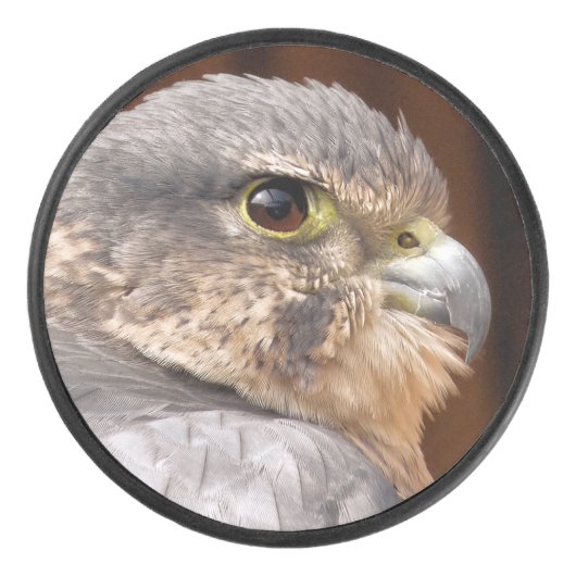 MERLIN FALCON BIRD VAN PREY HOCKEY PUCK (Voorkant)