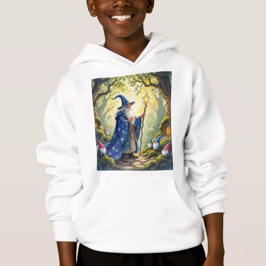 Merlin met Gnome Hoodie Trui (Voorkant)