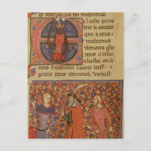 Merlin tutoring Arthur Briefkaart