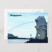 Merlion in Singapore Briefkaart (Voorkant / Achterkant)