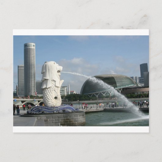 Merlion Singapore Briefkaart (Voorkant)