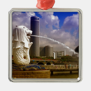Merlion, Singapore Metalen Ornament