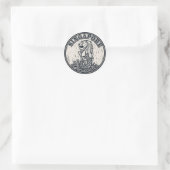 Merlion Singapore Ronde Sticker (Tas)