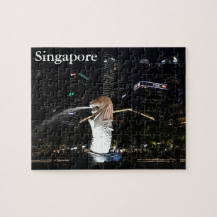 Merlion & Singapore Skyline #1-2 Jigzaag Puzzle Legpuzzel