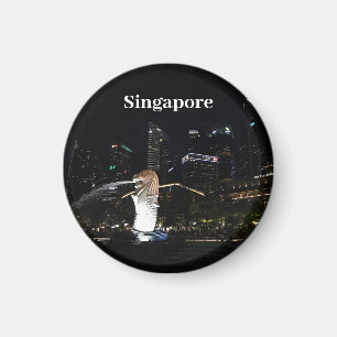 Merlion & Singapore Skyline #1 Magnet Magneet
