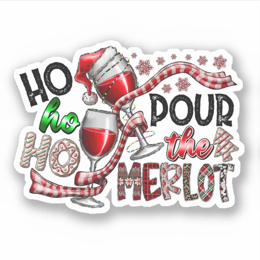 Merlot Christmas Viny Sticker (Voorkant)