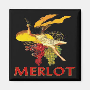 Merlot Maid with Grapes Magneet