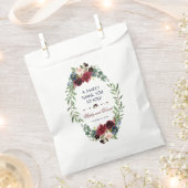 Merlot Navy Blauwe Bloemige Bloesem Bruiloft HARTE Bedankzakje (Geknipt)