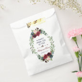 Merlot Navy Blauwe Bloemige Bloesem Bruiloft HARTE Bedankzakje (Gezegeld)